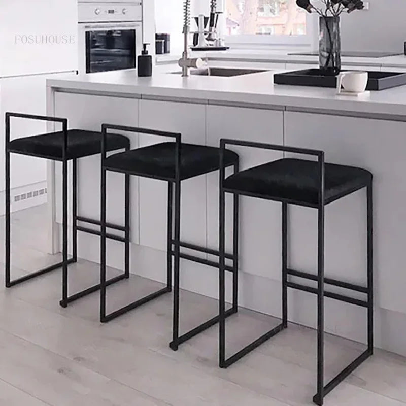 Reinforce Counter Bar Stool Metal Nordic Design European