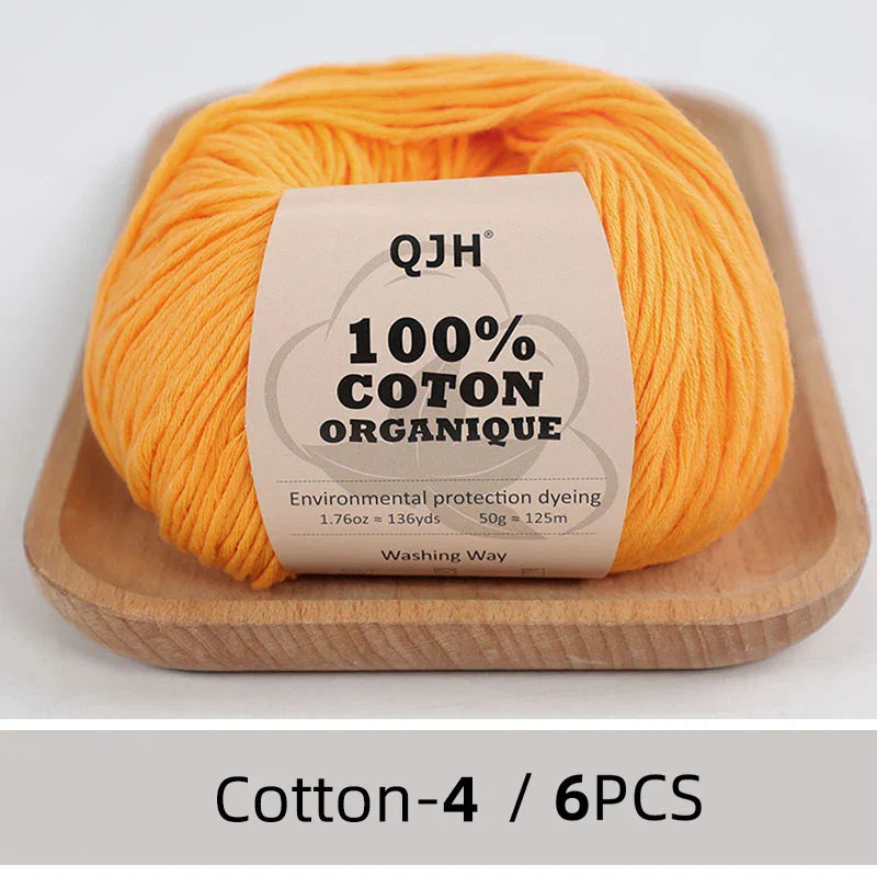 QJH 100% Cotton Yarn, Cotton Baby Sport Weight