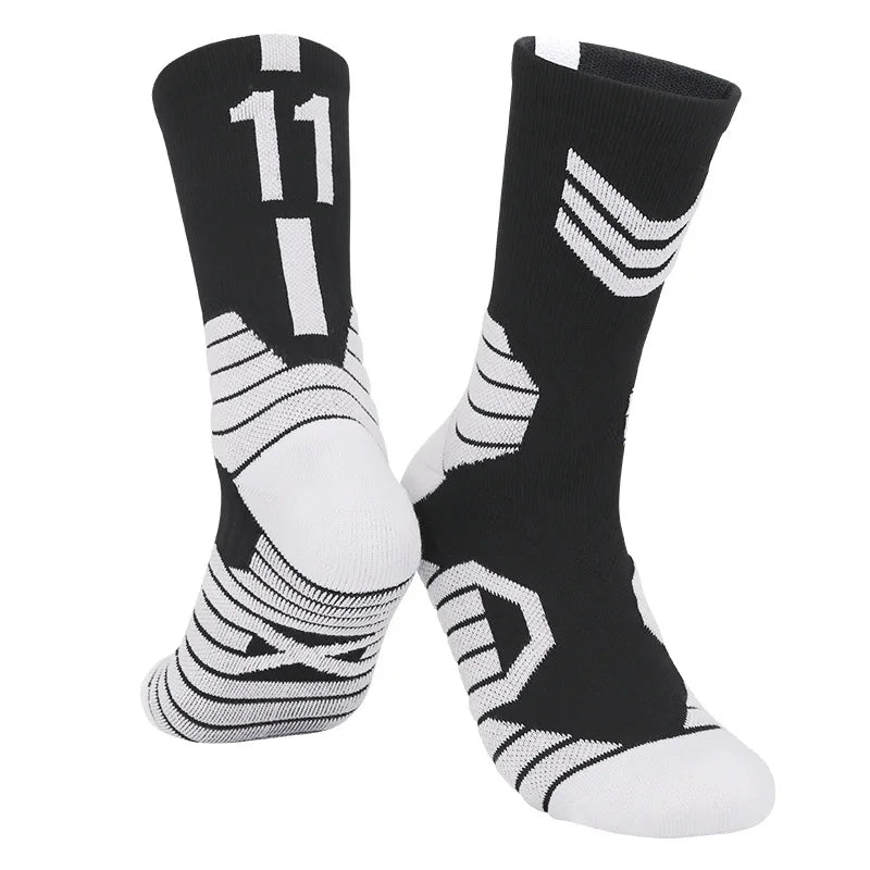 5 Pairs Men's Athletic Crew Socks Performance