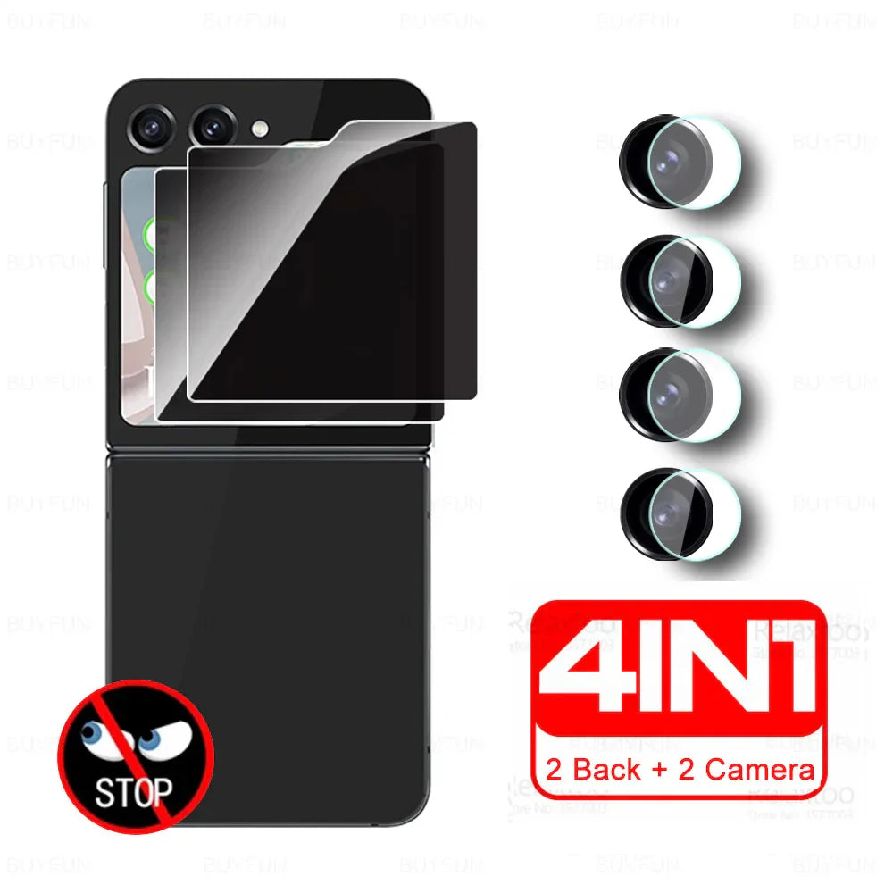 For Samsung Galaxy Z Flip5 Privacy Back Glass