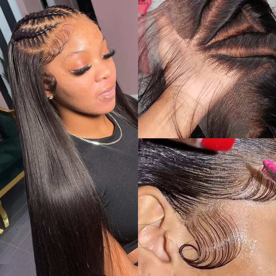 13x4 HD Transparent Lace Frontal Wig Brazilian Straight