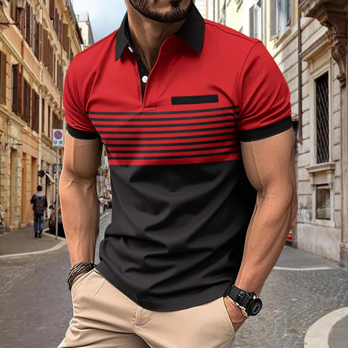 Summer 2024 New Men'S Polo Short Sleeve Lapel