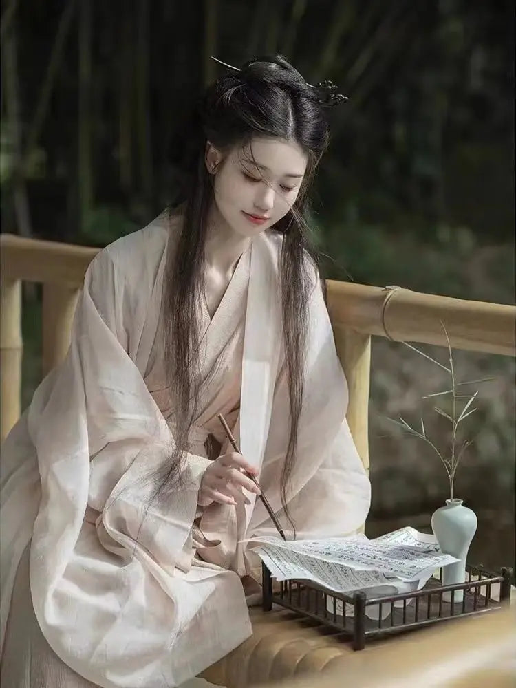 White Hanfu Dress Women Ancient Chinese Hanfu Female