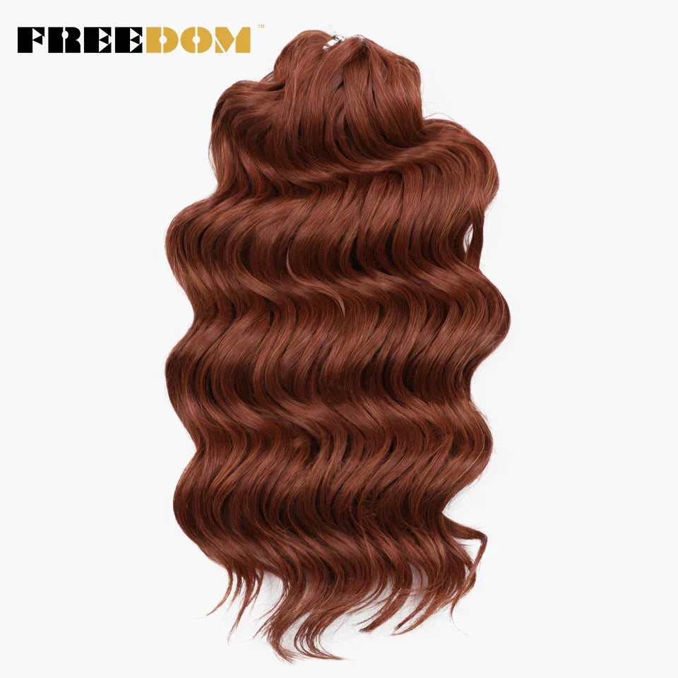 FREEDOM Deep Wavy Twist Crochet Hair 16 Inch