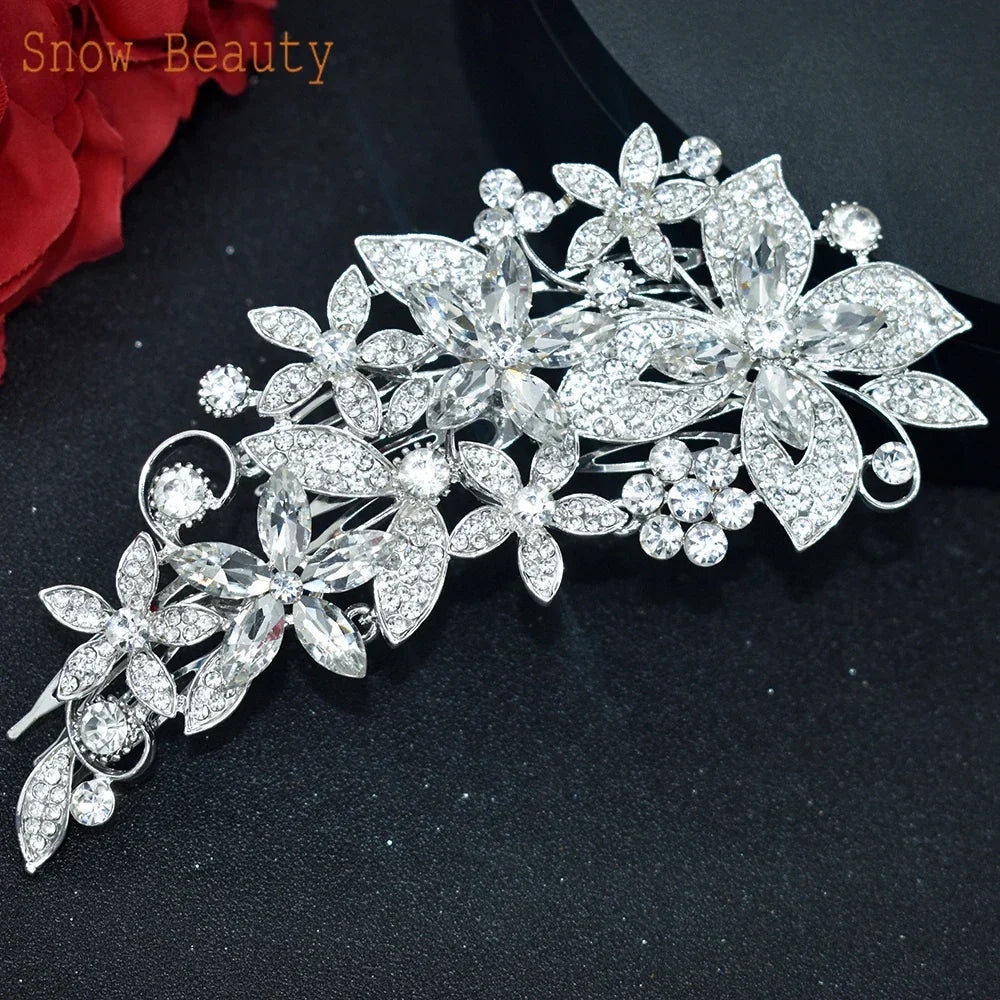 A409 Luxury Wedding Comb Rhinestone Headwear Bride Hair
