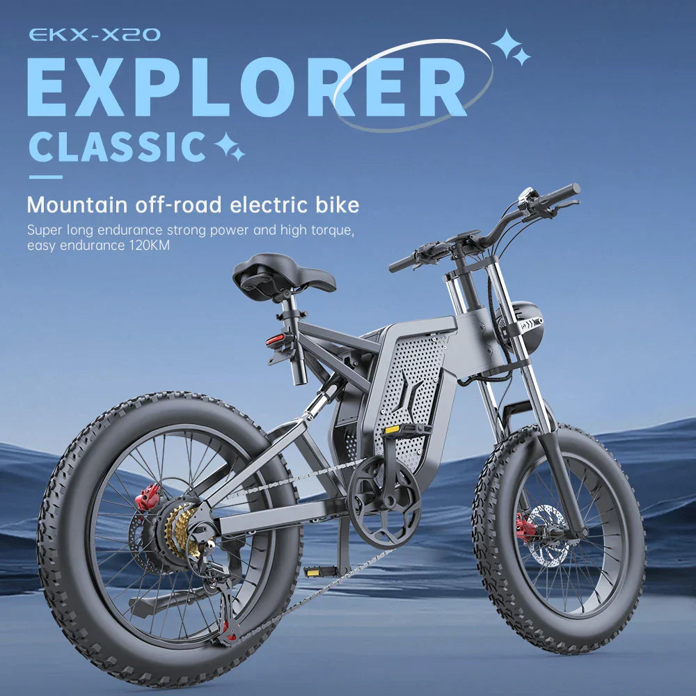 EKX X20 Electric Bike 2000W 48V 30AH Battery