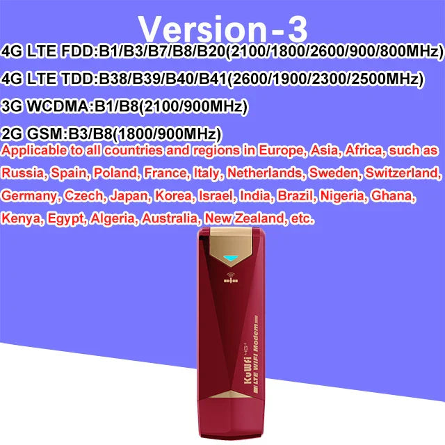 KuWFi 4G WiFi Modem Router 150Mbps USB Dongle