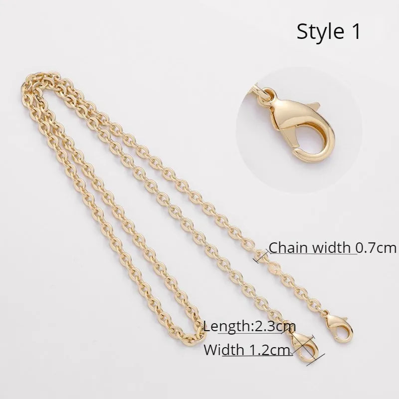 Golden Bag Chain Accessories Metal Extension Chains Underarm