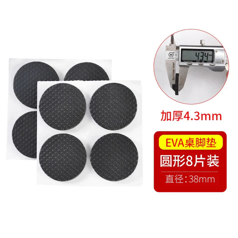 Round Square Furniture Stool Silent Wear-resistant Non-slip Rubber