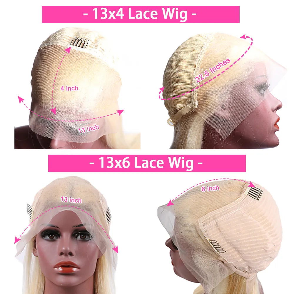 HD Transparent 613 Blonde Straight 13x4 13x6 Lace