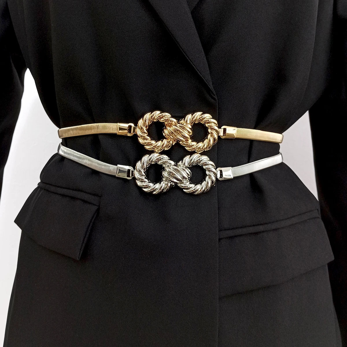Fashion Elastic Gold Chain Belt Female Waist Adjustable
