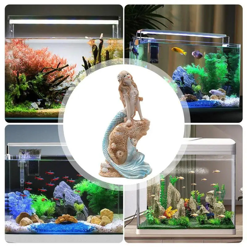 Artificial Aquarium Mermaid Fish Tank Decorations Underwater World