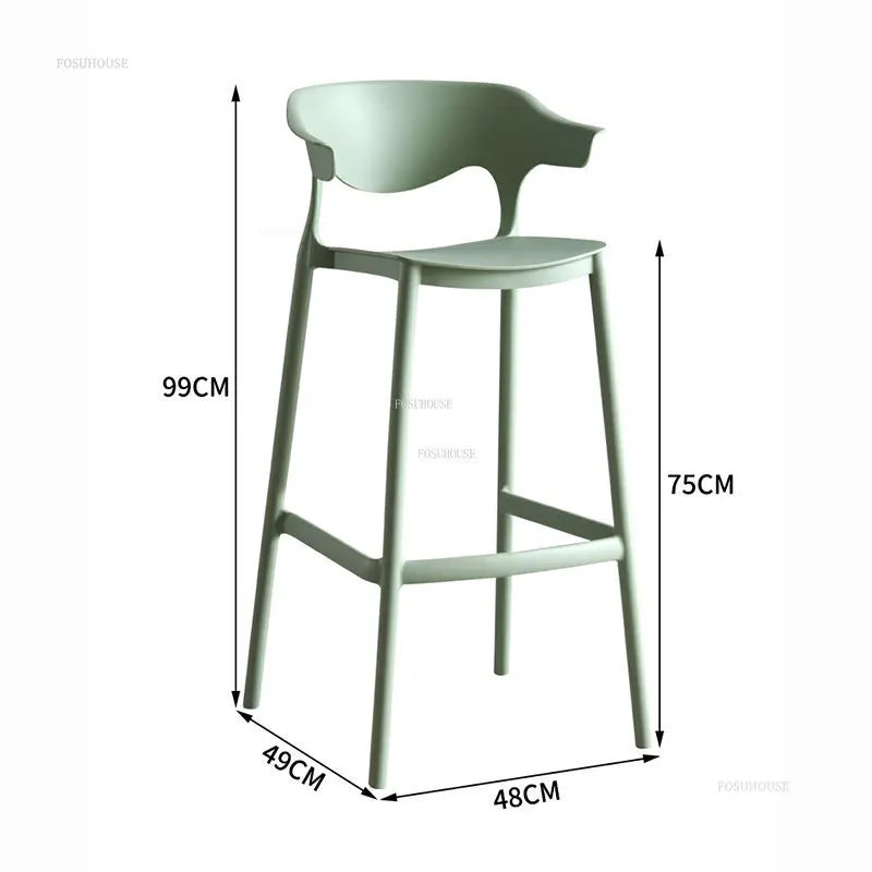 Nordic Plastic Living Room Leisure Bar Chairs Modern