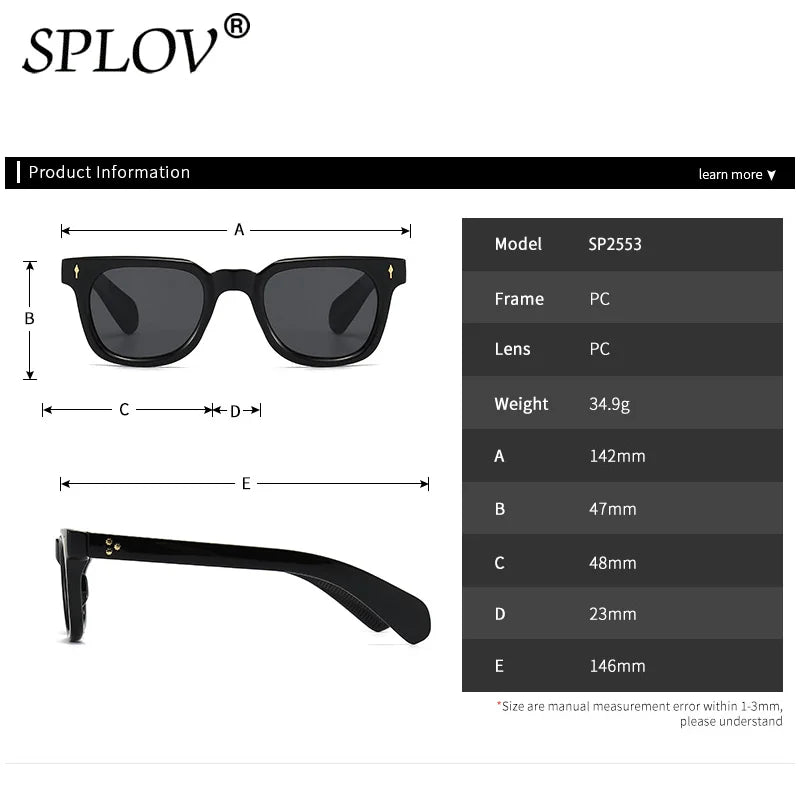 Luxury Square Men Sunglasses Fashion Gradient Driving Shades