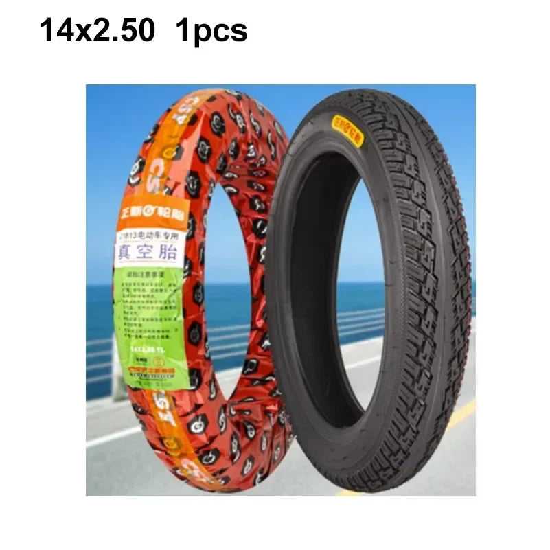 New CST 14X2.125 14x2.50 Tyre 14 Inch Tubeless Tire for Electric Bicycle Wear-resistant tire