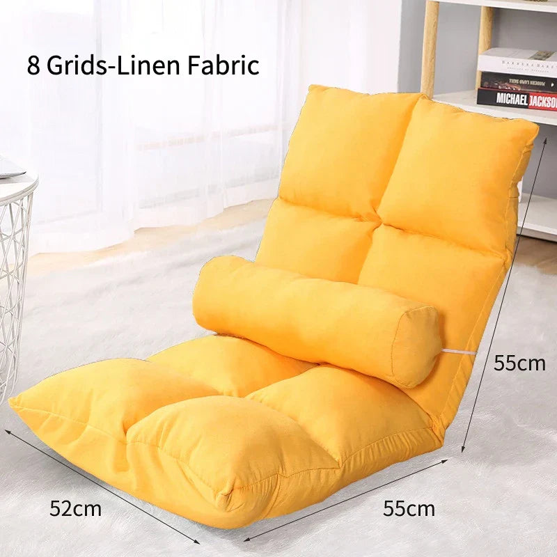 Portable Floor Chair Legless Tatami Chair with Back