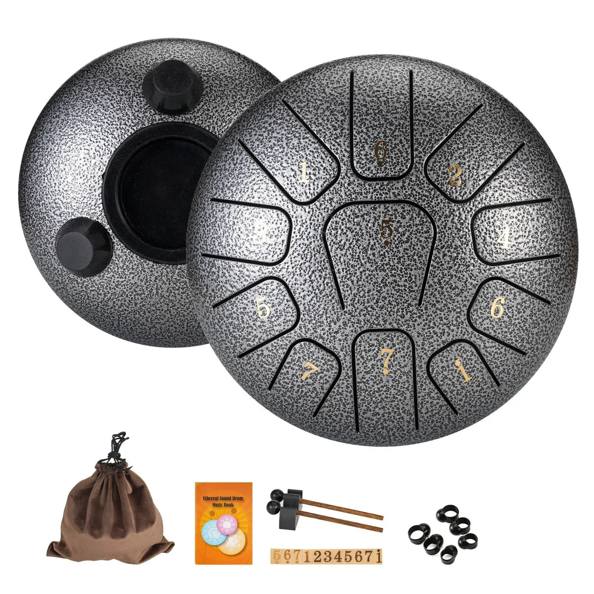 Miwayer Steel Tongue Drum 6 Inch 11 Notes
