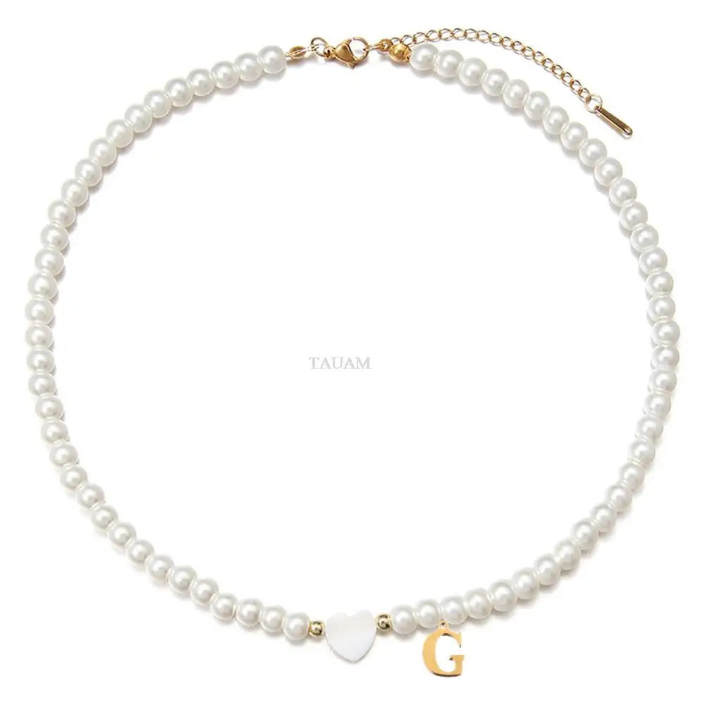 New Trendy Stainless Steel 26 Letter Shell Heart