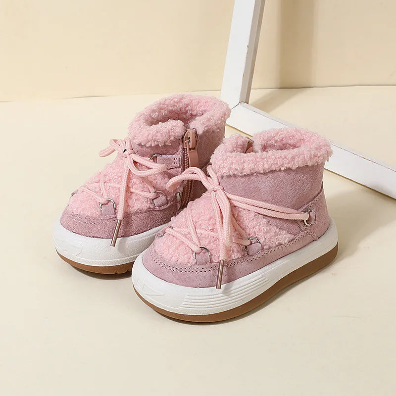 GT-CECD New Autumn/Winter Baby Boots Warm Plush Rubber