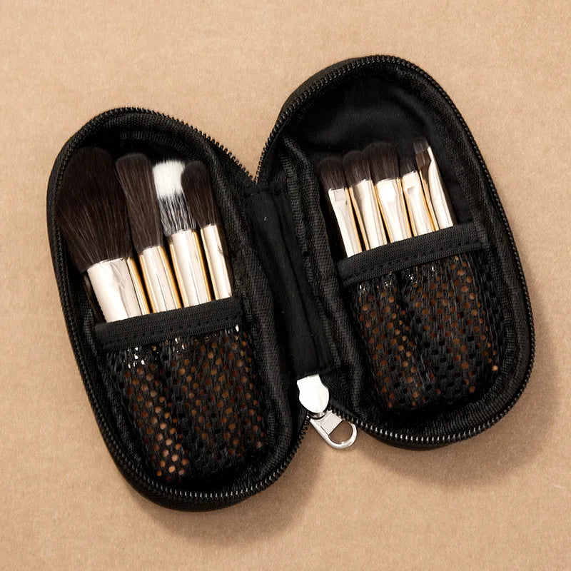 Mini Cosmetic Brush Short Handle Powder Brush Blusher Brush Eye Shadow Brush Animal Hair Facial Makeup Tool кисти для макияжа