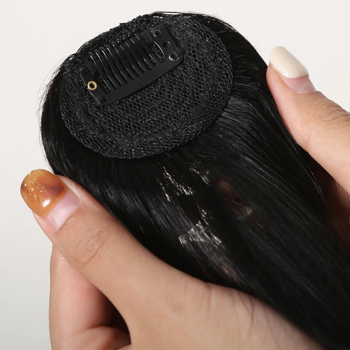 100% Human Hair Bangs Natural Black Brown French