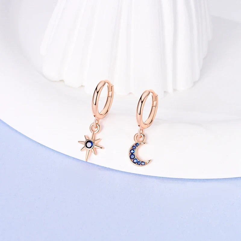 Rose Gold Hoop Earrings For Women 925 Silver