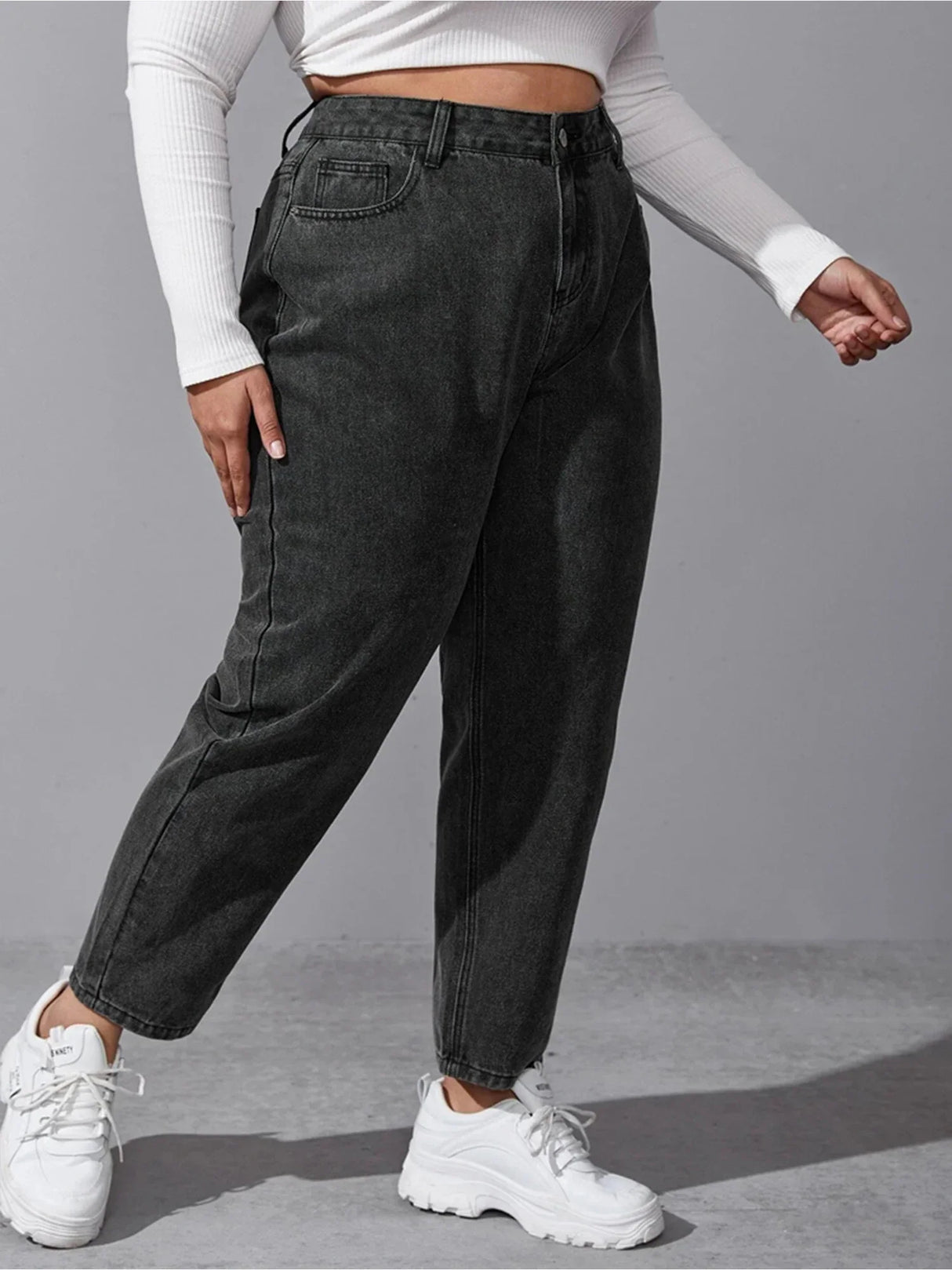 Plus Size Women Autumn Washing loose stretchy pant