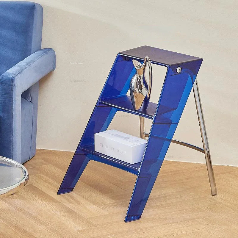 Modern Home Folding Ladder Transparent Acrylic Step Ladders