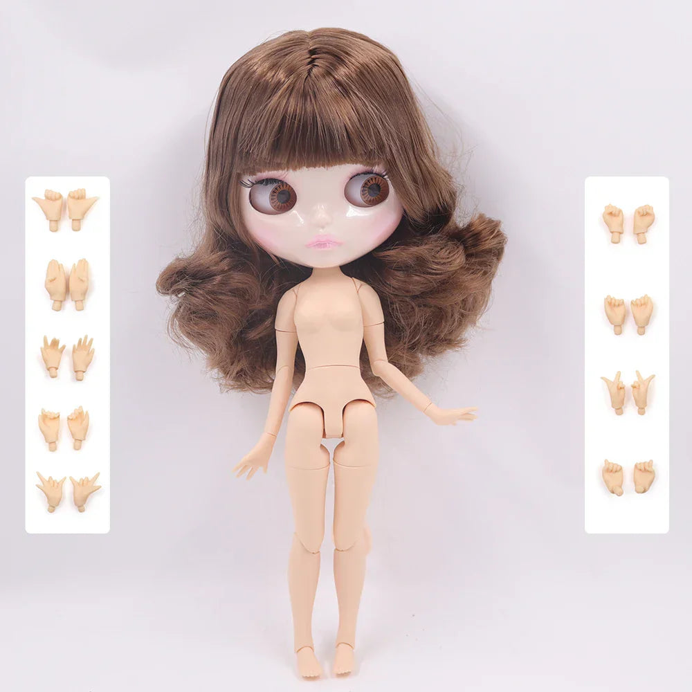 ICY DBS Blyth Doll 1/6 Joint Body 30CM BJD toys Natural shiny face with extra hands AB DIY Fashion Dolls girl gift