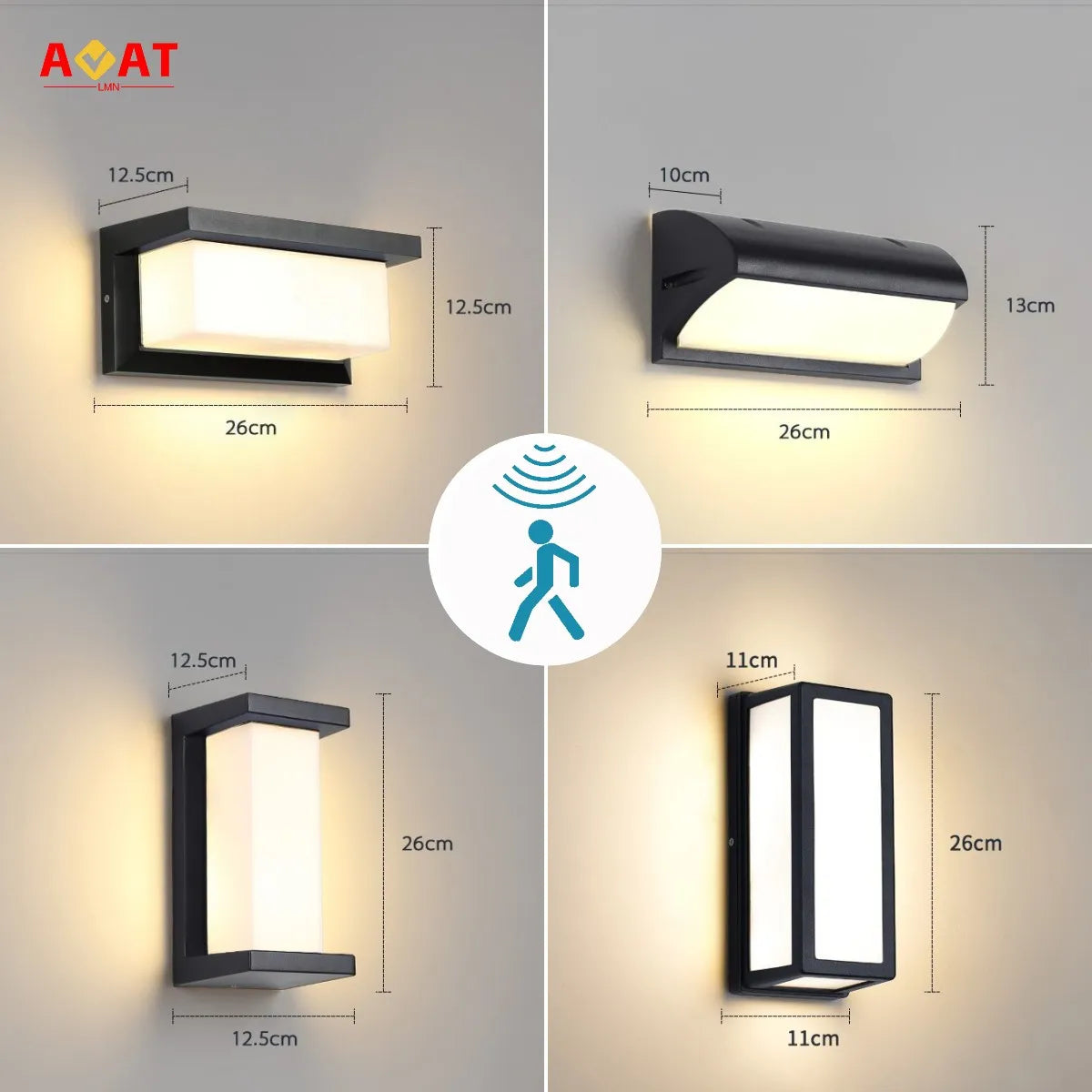 LED outdoor lights waterproof IP65 Motion Sensor light