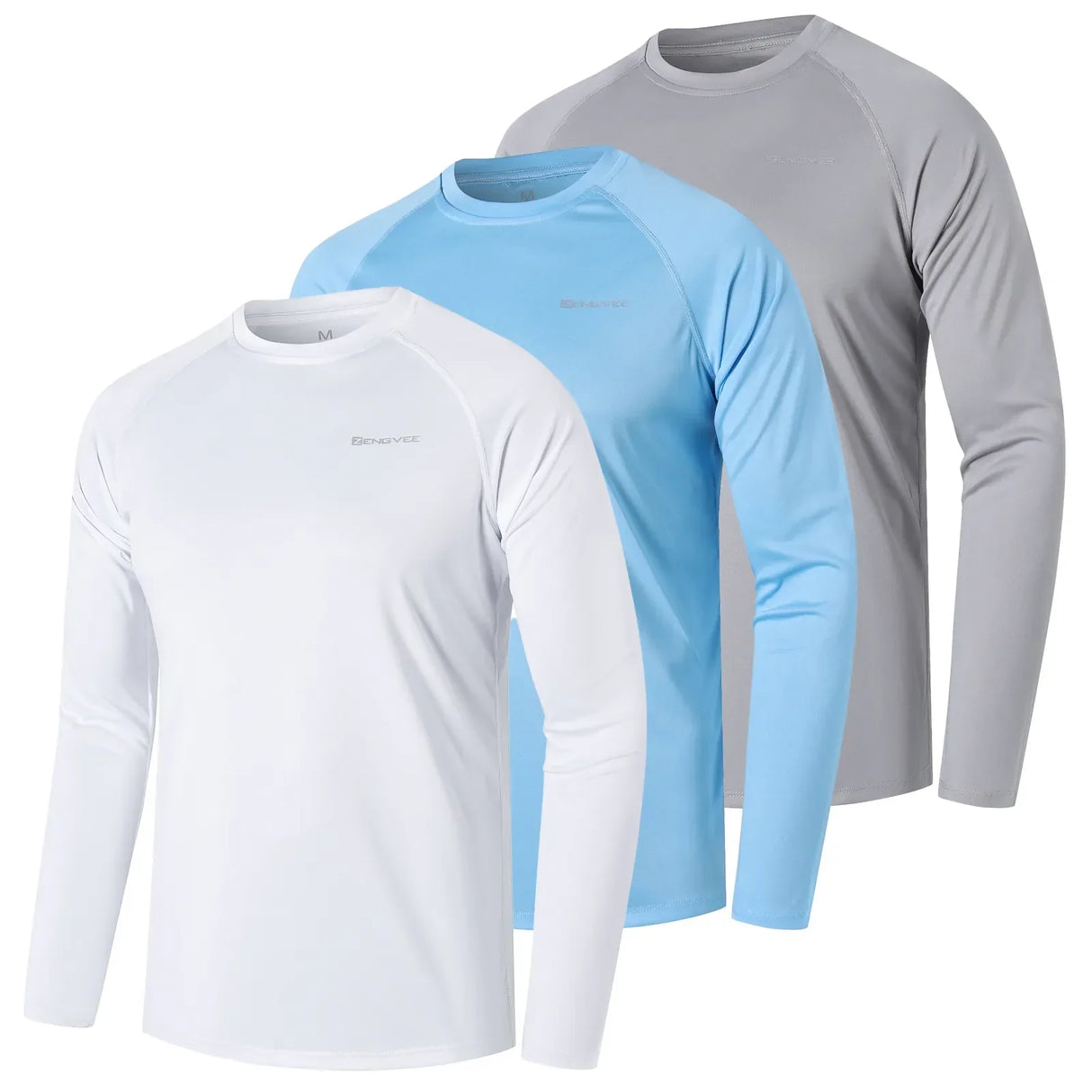 3 Pack Men's Long Sleeve UPF 50+ Rash