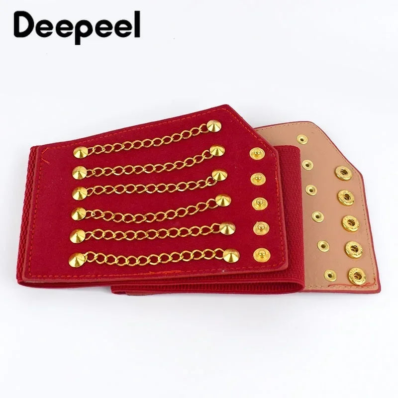 Deepeel 10cm Wide Women Fashion Slim Corset Cummerbunds