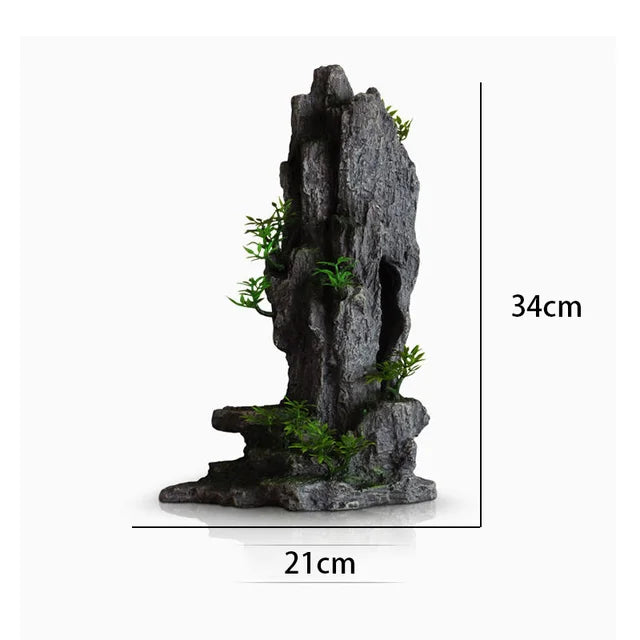 Fish Tank Plant Rockery Multi-style Aquarium Decoration,Resin Artificial