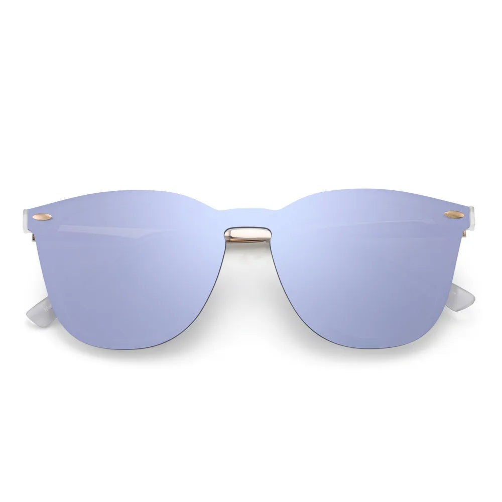 JIM Trendy Rimless Mirrored Sunglasses Reflective Sun Glasses