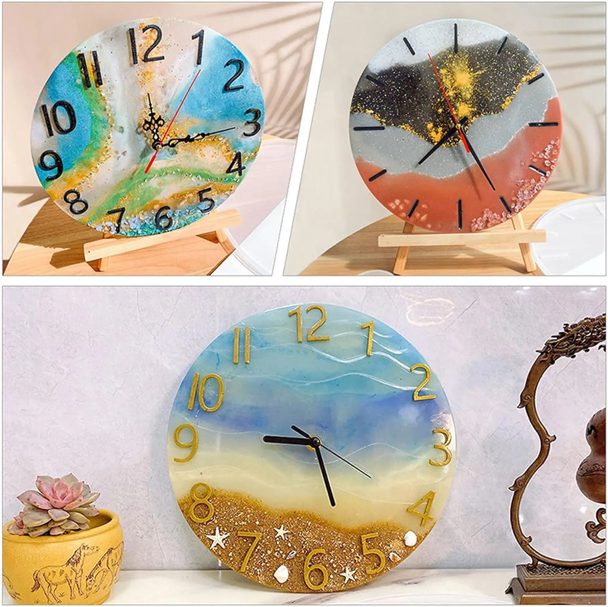 Clock Resin Molds Large 14'' Roman Numerals Silicone