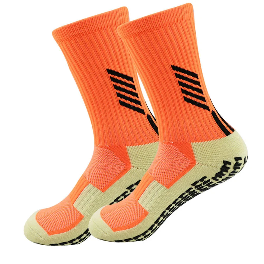 New football socks Cotton square silicone suction grip