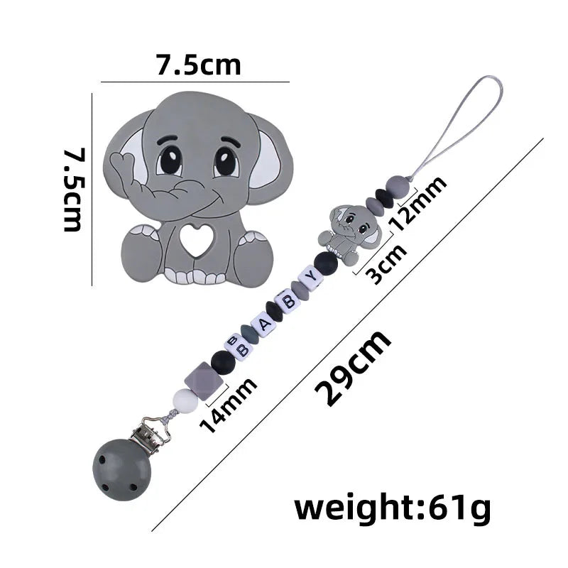 Baby Personalized Name Pacifier Clip Newborn Pacifiers Holder