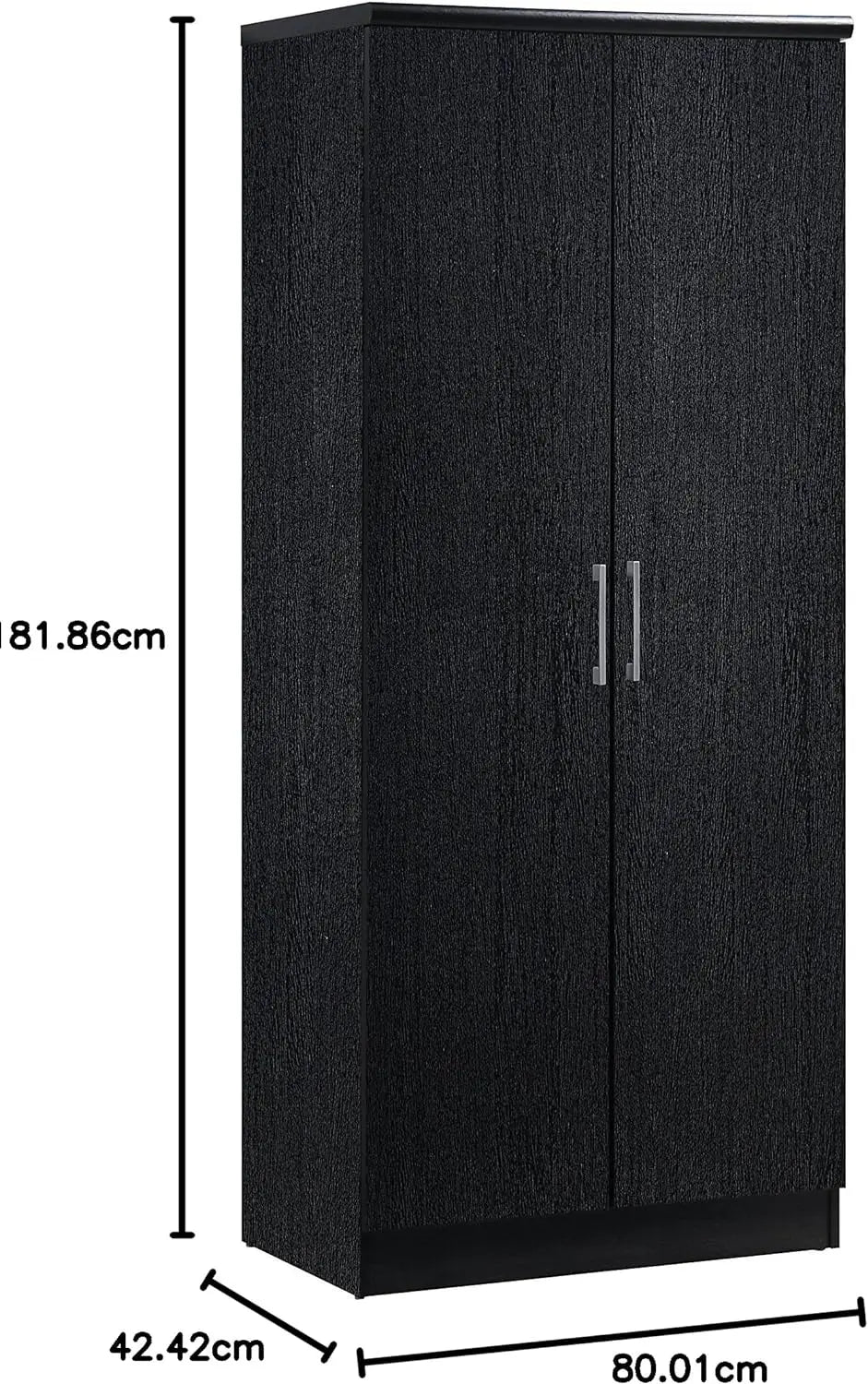 2 Door Wardrobe with Adjustable/Removable Shelves & Hanging