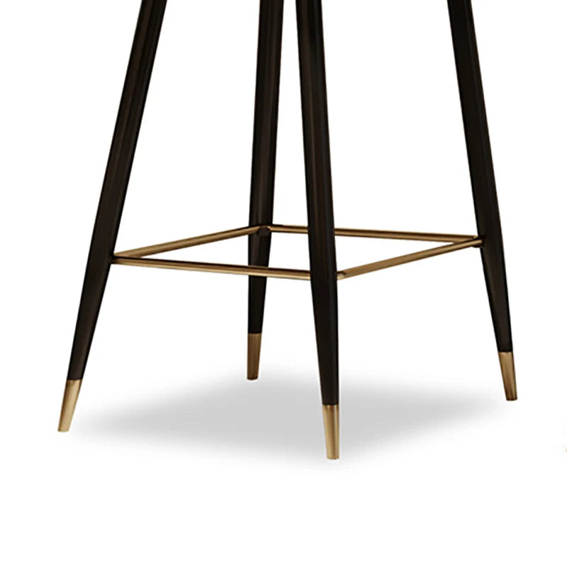 Leather High Bar Chair Modern Nordic Luxury Blue