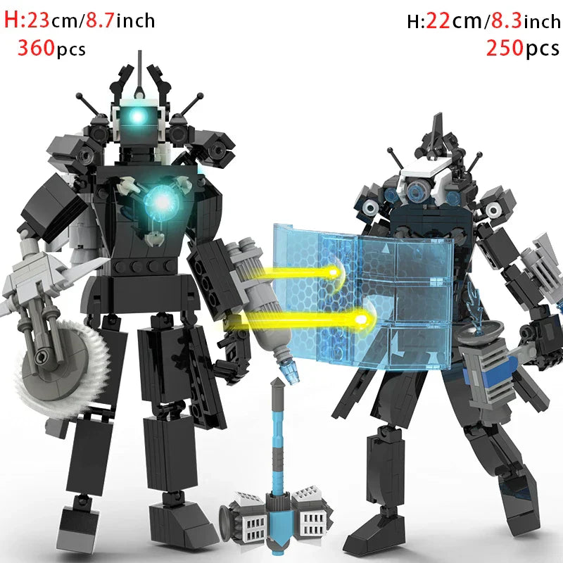 Moc Skibidi Toilet Builing Blocks Titan Clock Man
