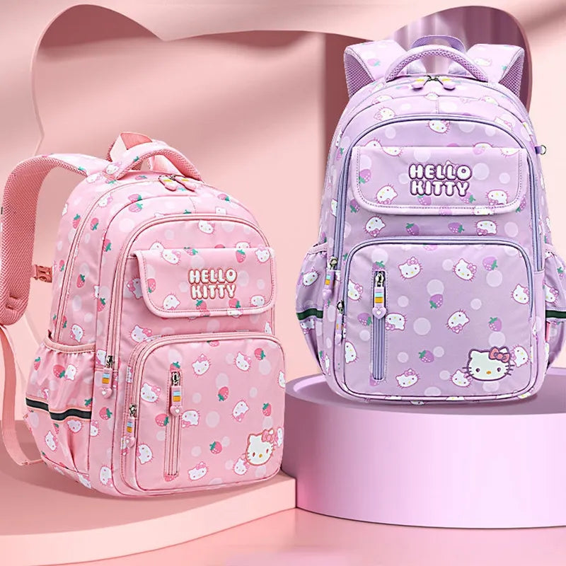 Sanrioed Hello kitty Schoolbag Cartoon Strawberry Kitty Cat