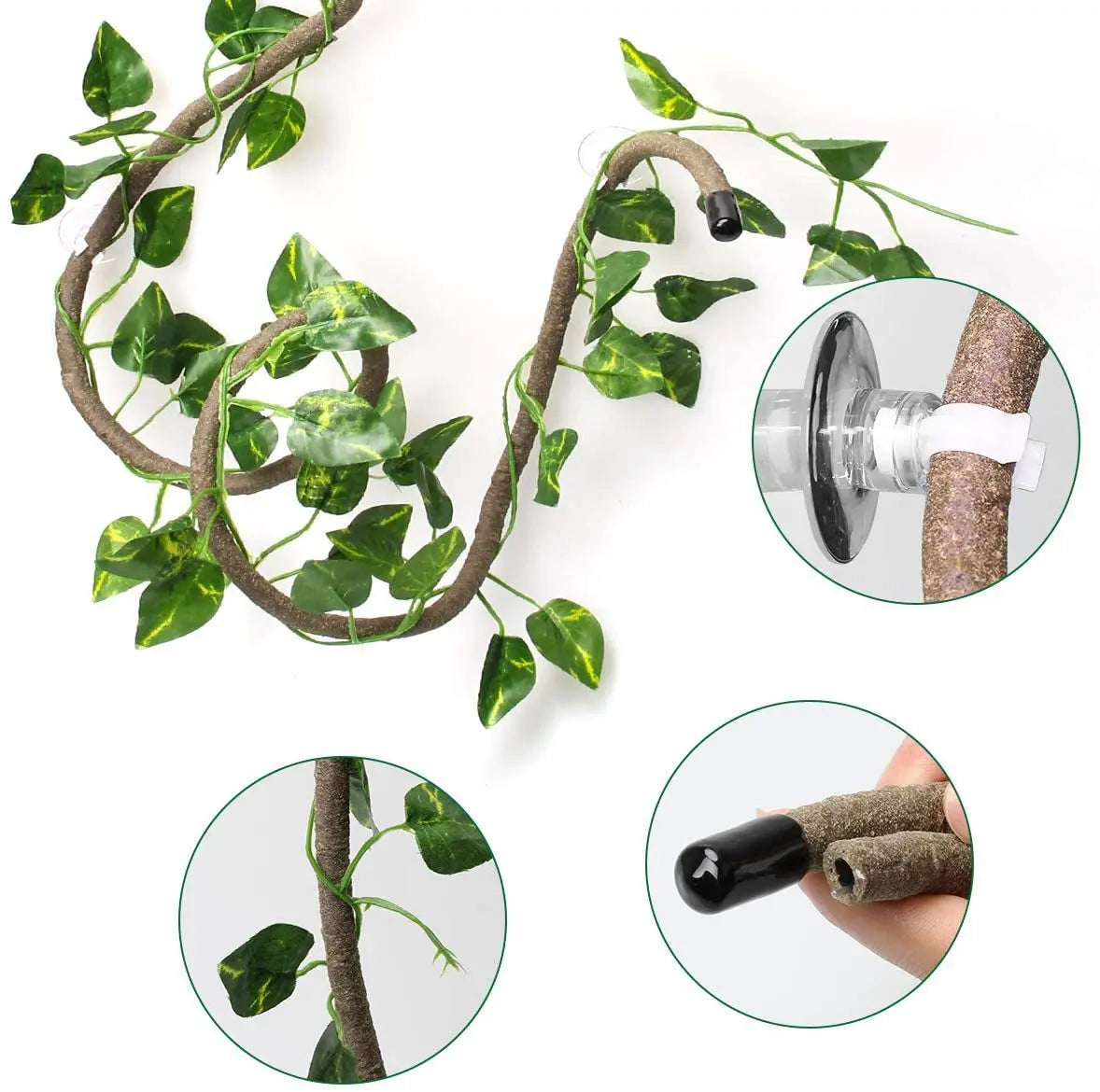 Artificial Flexible Reptile Vines Rattan Chameleon Lizard Terrarium