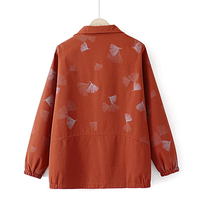 7xl Plus Size Jacket Women Clothing Casual Print