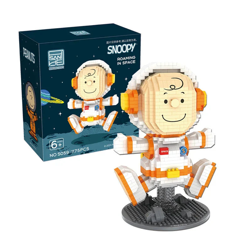 NEW HSANHE Snoopy Anime Action Figures Kawaii Building