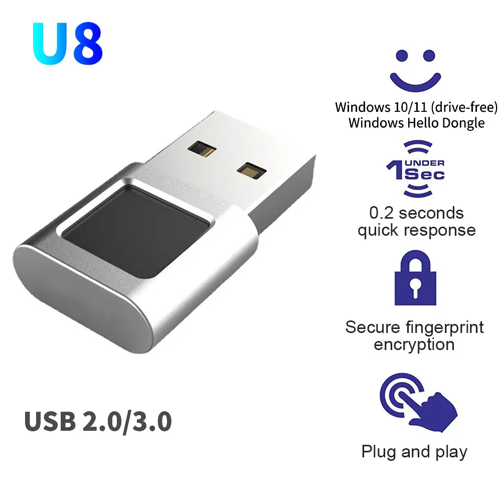 USB Fingerprint Reader Module Zinc Alloy MinI Lock