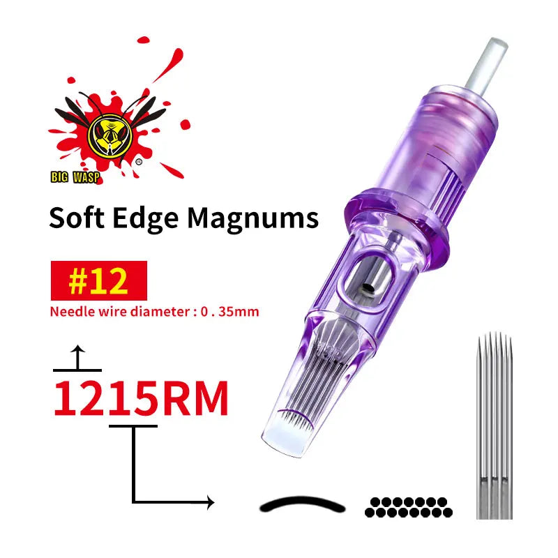 BIGWASP Purple Cartridge Tattoo Needles RM Professional Disposable