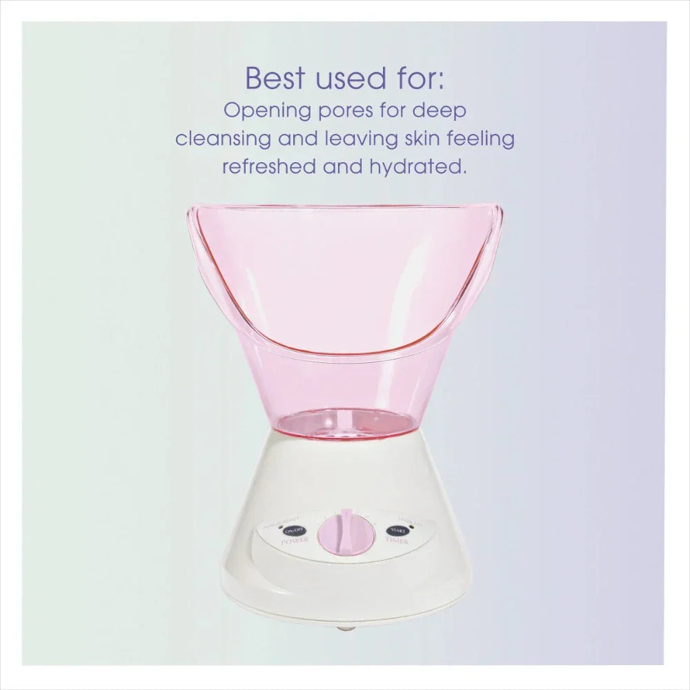 True Glow Facial Sauna Moisturizing Treatment System, Pink/White , facial steamer ,Home Use Beauty Devices