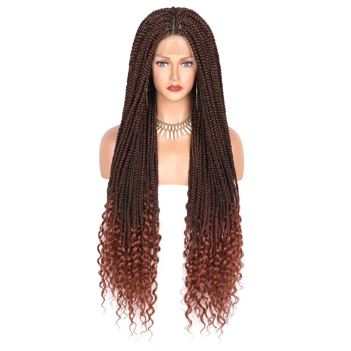 Kalyss 36" Full Double Lace Braided Wigs with