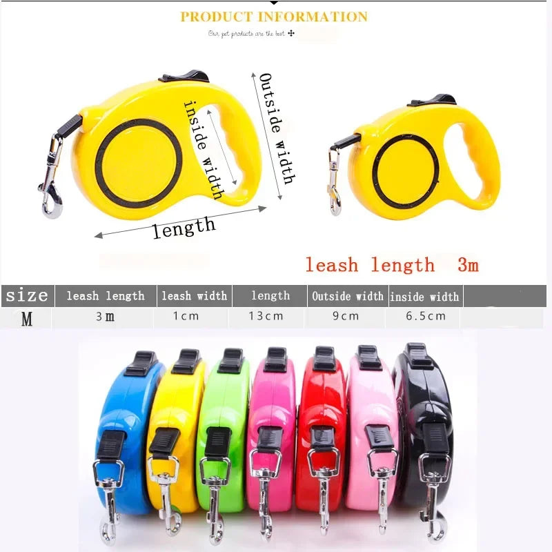Nylon Retractable Dog Leash Rope For Small Medium