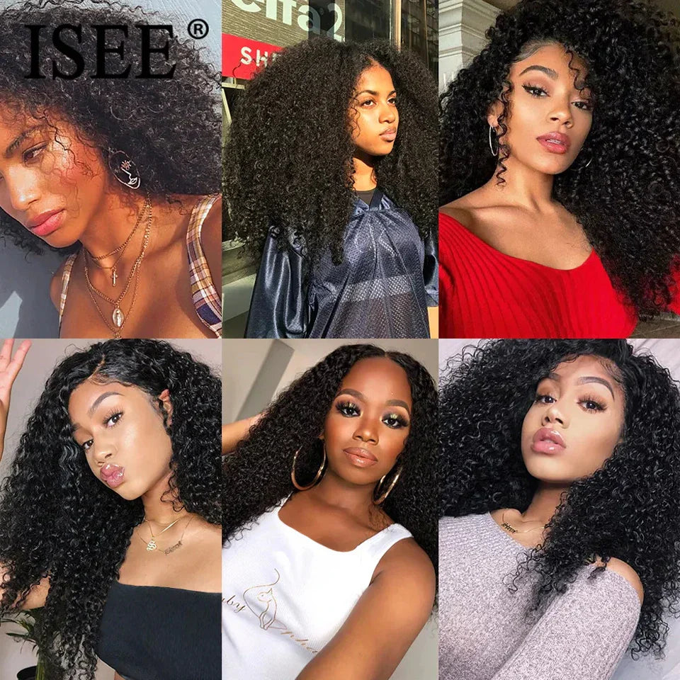 ISEE HAIR Mongolian Kinky Curly Hair Bundles 100%